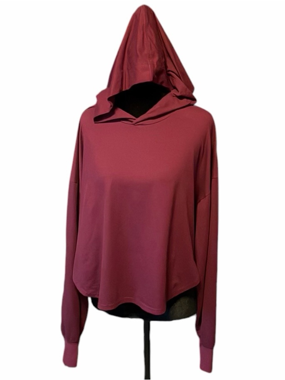 Women's Gilly Hicks Go plum Cropped Hoodie with Open Back, Size M